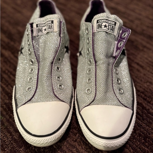 Converse One Star Glitter Sneakers - Picture 1 of 2